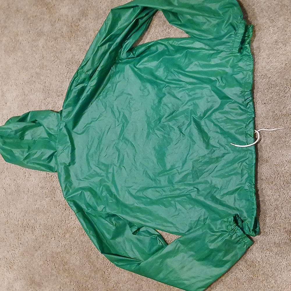 Men's Vintage 80's IZOD LaCoste Green NYLON Alligator WINDBREAKER Gator JACKET L - Picture 7 of 9